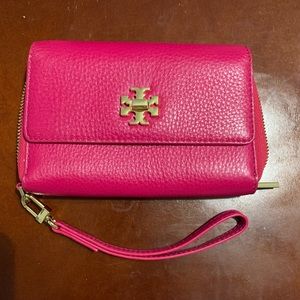 Pink Tory Burch wristlet